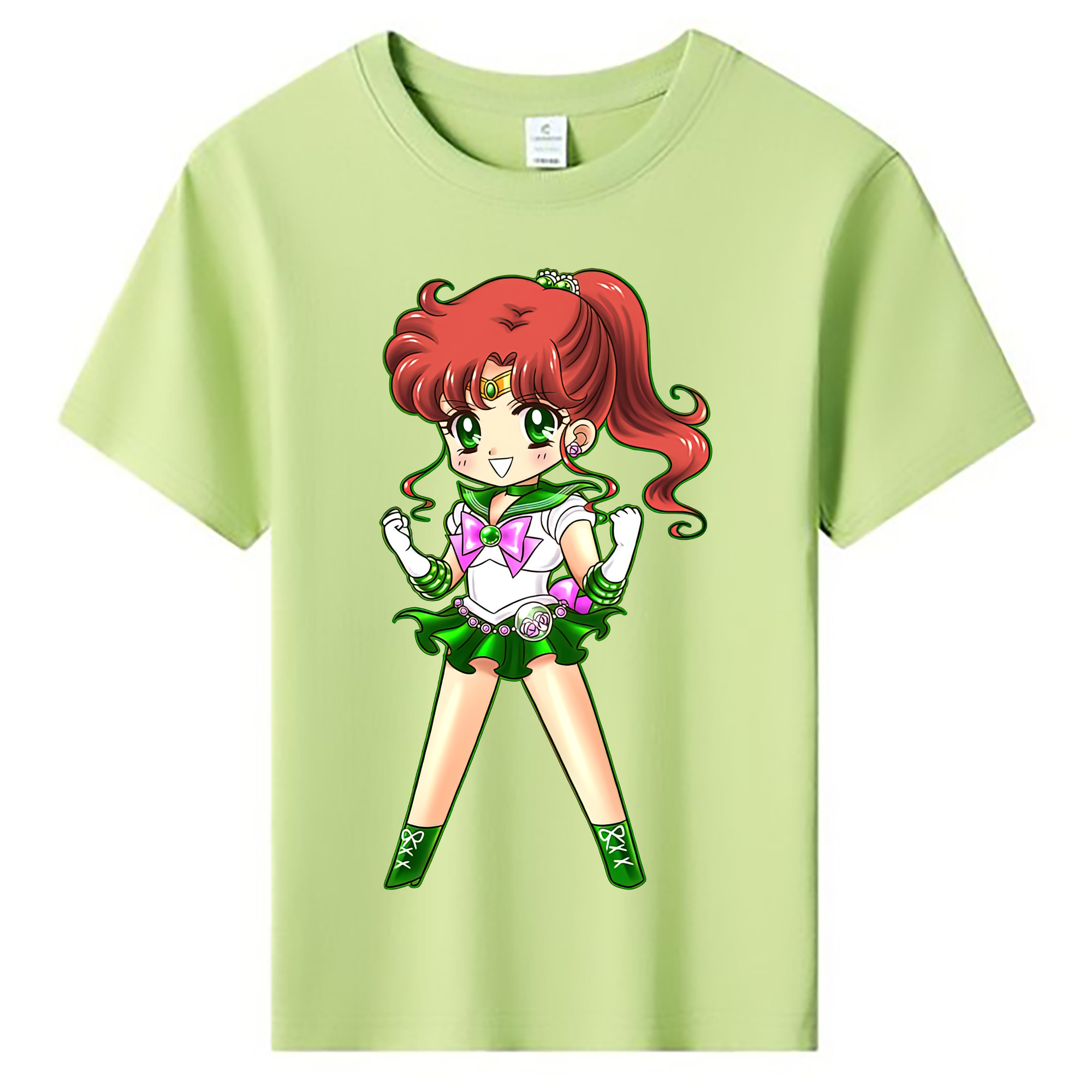 （画像用） 美少女戦士セーラームーン 木野 まこと きの まこと Sailor Moon Kino Makoto （セーラージュピター；Sailor Jupiter） 綿100％キッズTシャツ（フロントプリント）